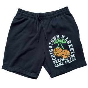 Chinatown Market Sweat Shorts Mens Small Black Streetwear Comfy Shorts